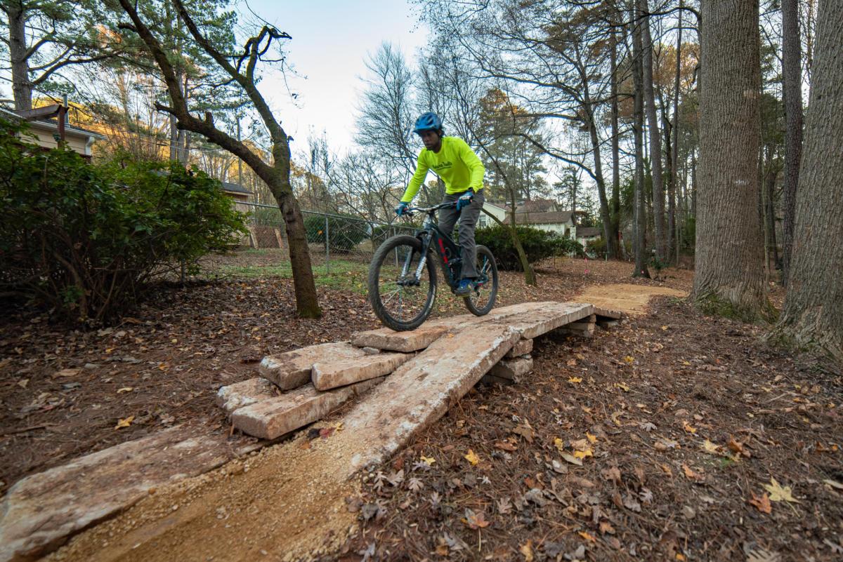 Backyard mountain bike online trail